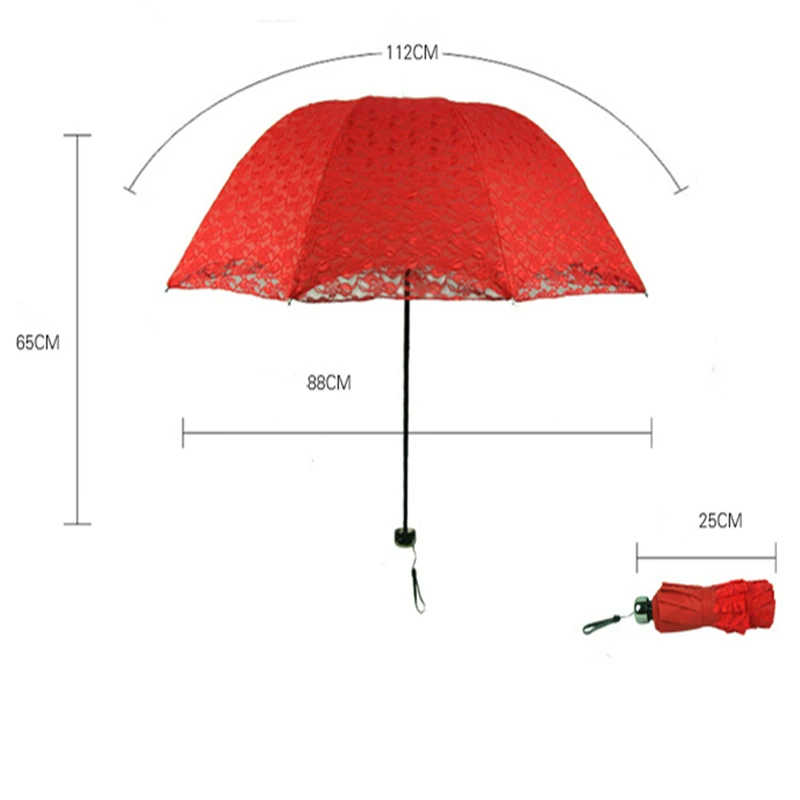 

Lace Umbrella Rain Women Girls Anti-UV Parasol Activity Wedding Waterproof Folding Female Umbrellas guarda chuva paraguas
