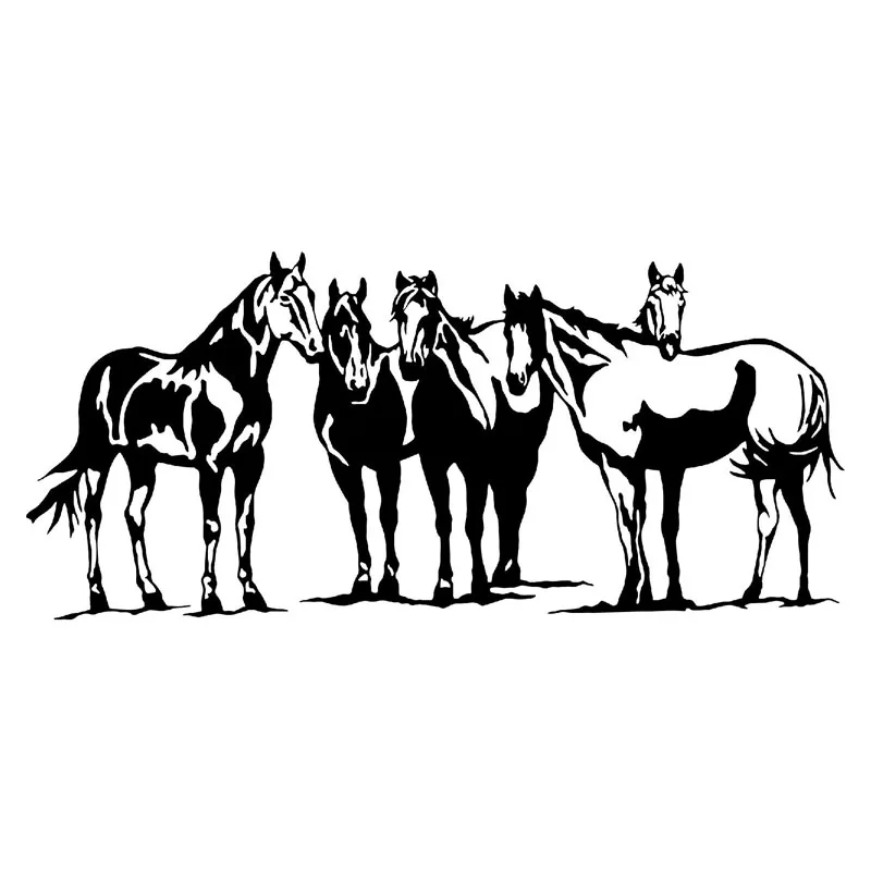 Декоративные наклейки на дверь автомобиля декоративные западные лошади