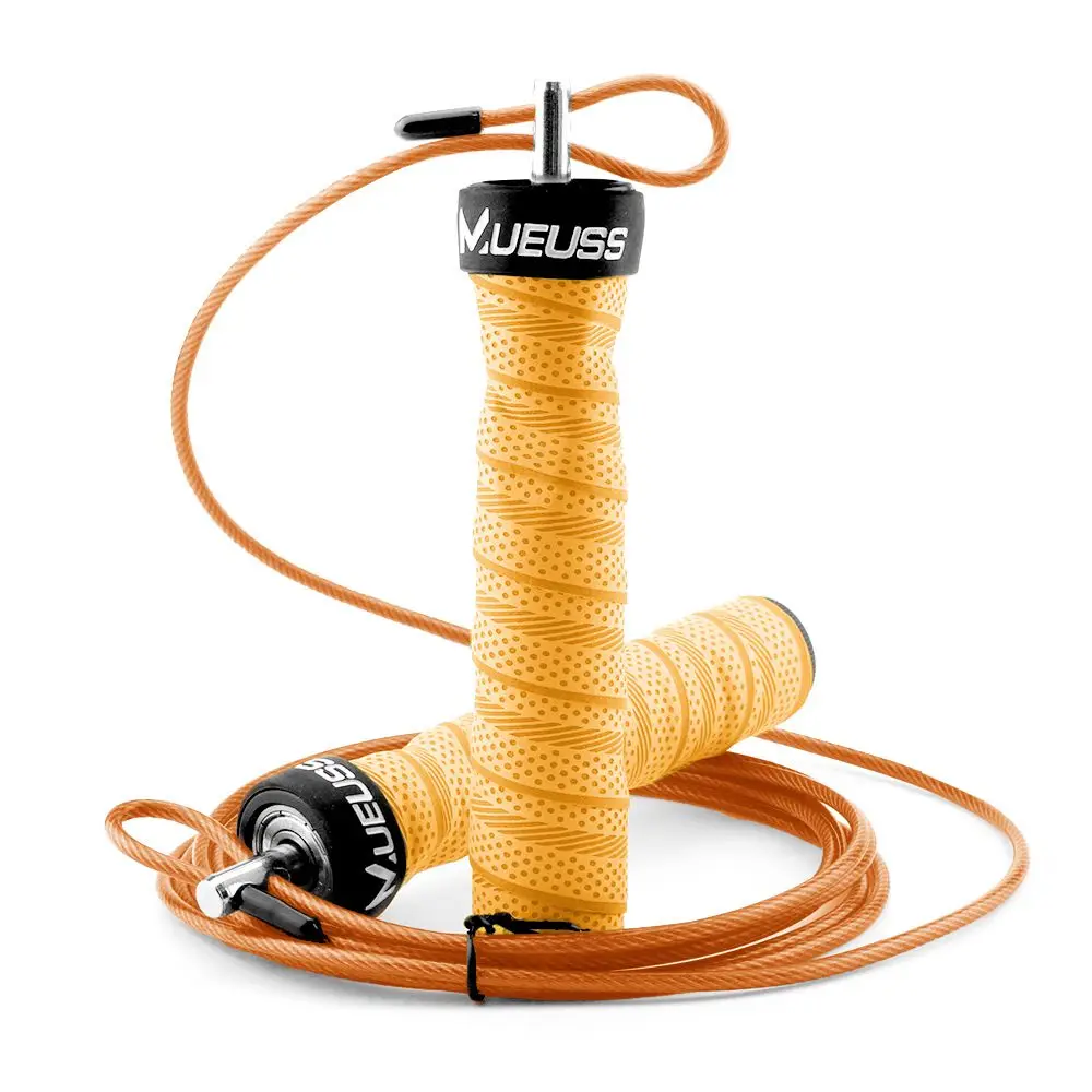 Orange Sweatproof Скакалка Регулируемая Скакалка для занятий фитнесом профессиональная Скалка металлическая, утяжелённая для фитнеса - Цвет: Orange