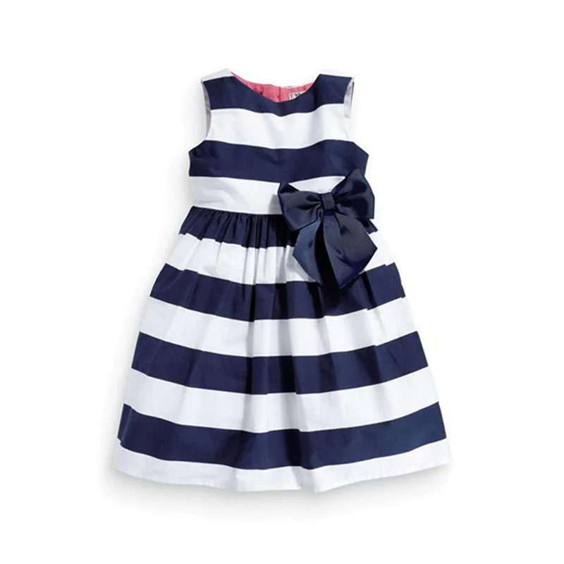 Cute Striped Evening Dress Baby Girls Summer Elegant Dresses For Girl Kids Beach Sundress Vest Lovely | Детская одежда и обувь