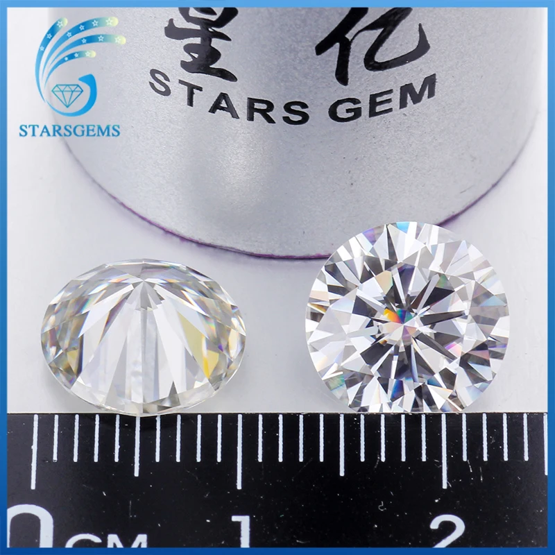 

Sales 4 Carat 10 mm EF Color Moissanites Loose Stone VVS1 Test Positive Lab Diamonds for Jewelry