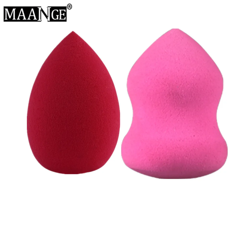 2PCS MAANGE, новинка, 1 шт./2 шт., профессиональная основа для макияжа, губка, косметическая пудра, гладкая косметика, спонжи для макияжа, инструменты для красоты, подарочный набор - Цвет: 2PCS