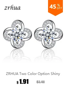 ZRHUA,, 925 пробы, серебро, кубический цирконий, кристалл, классические, круглые серьги для женщин, свадебные, Bijoux Brinco, Большая распродажа