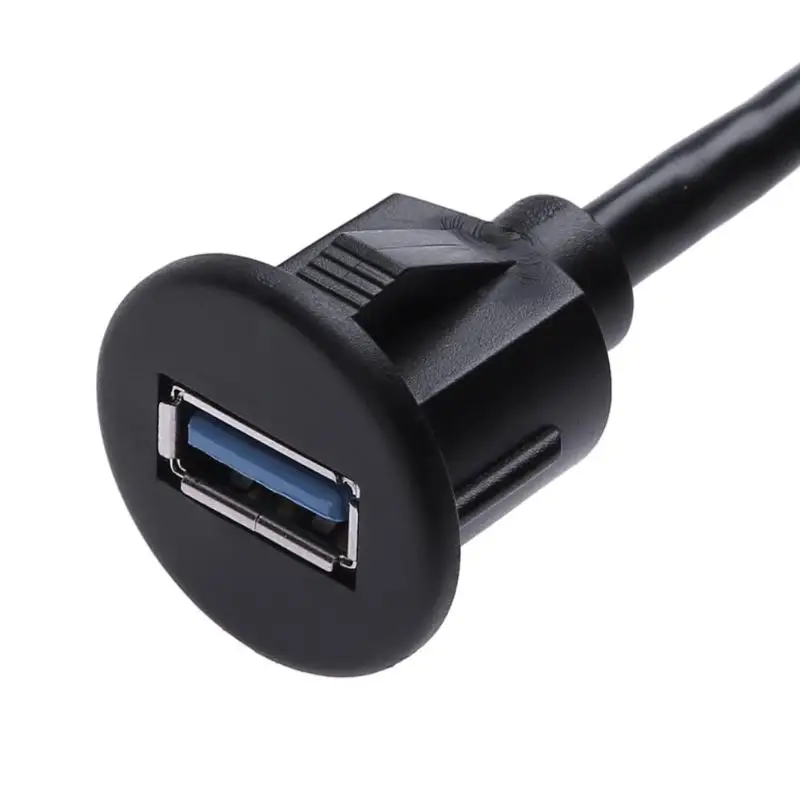 1 м/3 3 фута USB3.0 A Male to Female Black Single Port Flush Mount автомобильный Удлинительный кабель для