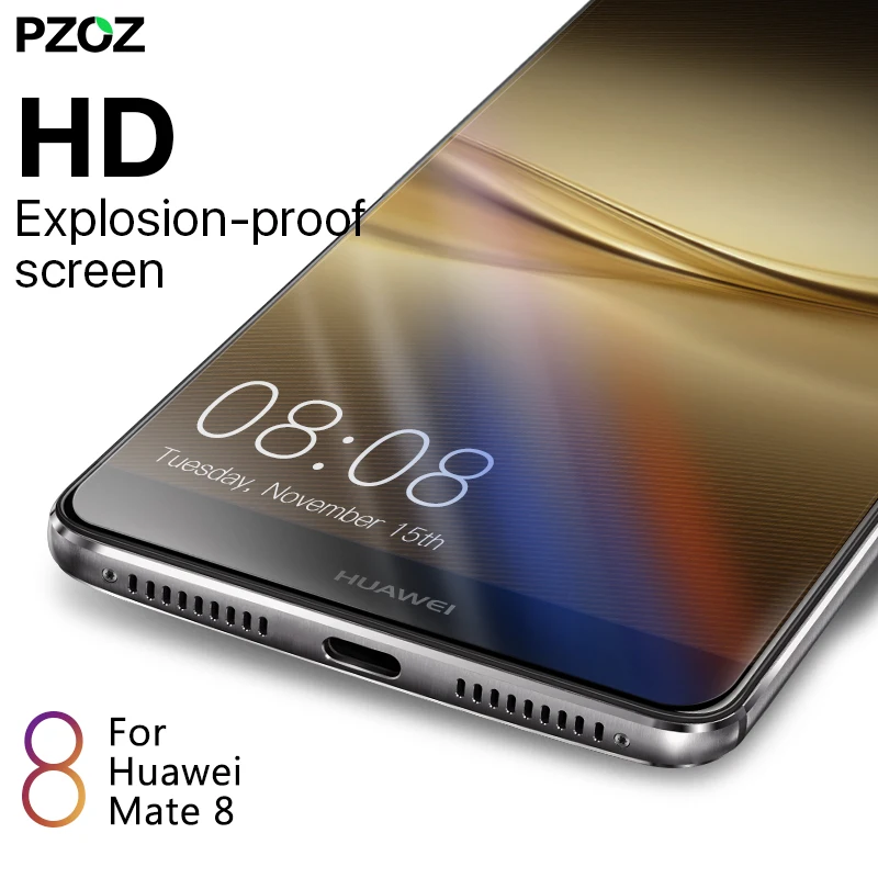 Закаленное стекло PZOZ для huawei mate 8 защитная пленка 9h 8|screen protector|glass filmmate glass |