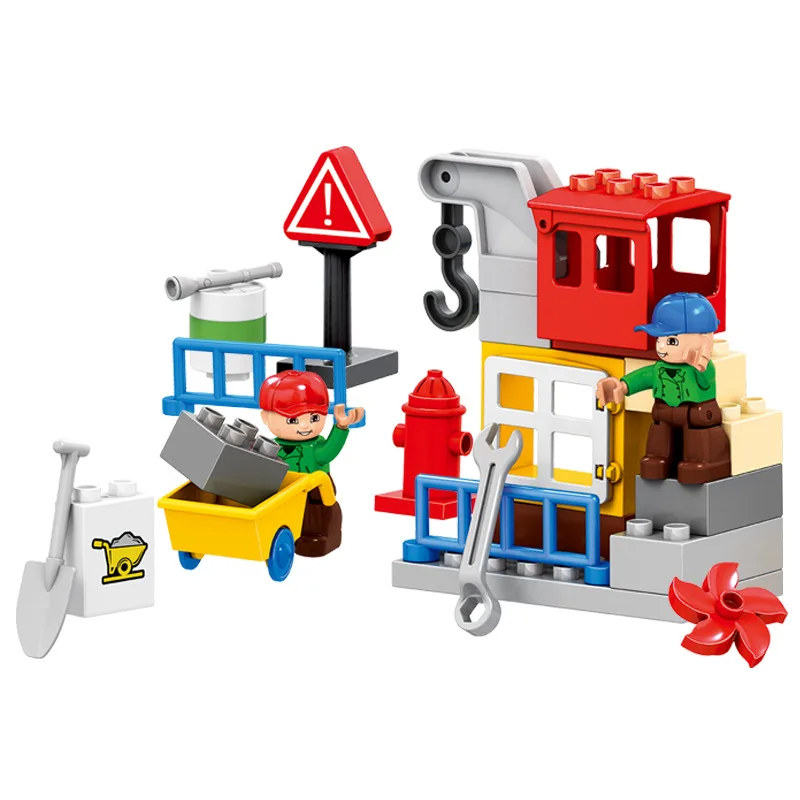 51 шт. строительные площадки совместимы Legoe Duploe крупные частицы блоки игрушки для