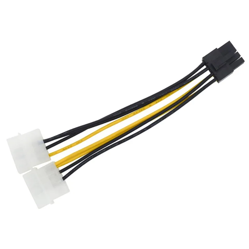 Кабель питания для видеокарты Molex IDE PCI-E адаптер с 8-контактным разъемом типа Male-Dual