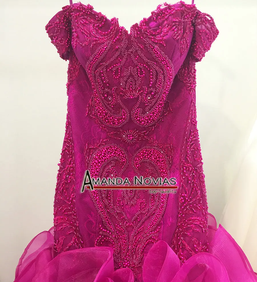 Новая модель фиолетового свадебного платья роскошное плотное свадебное платье с