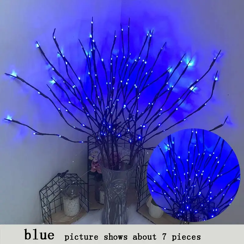 blue Ветка дерева 20 светодиодный светильник ветки искусственные ветви дерева ивовые ветви лампы для дома Праздничная Вечеринка магазин Декор - Испускаемый цвет: blue