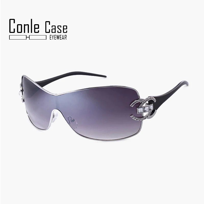 Женские солнцезащитные очки в стиле ретро Conle Case цельные металлические