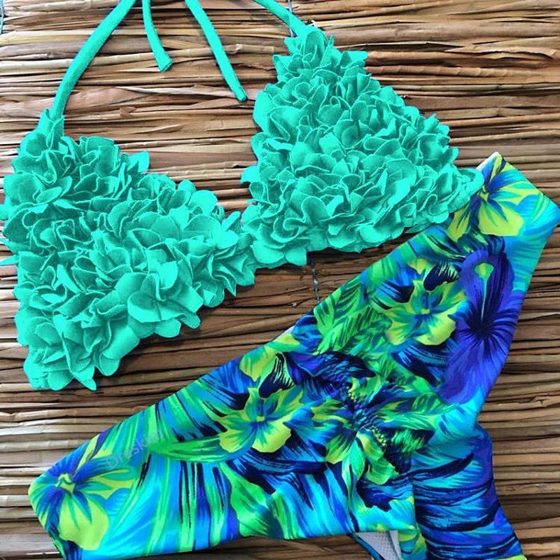 Women New Print Bikini Set Push Up Swimwear Brazil Biquni Sexy Tropical Beachwear Swimsuit Women New Bikini Bathing Swimwear