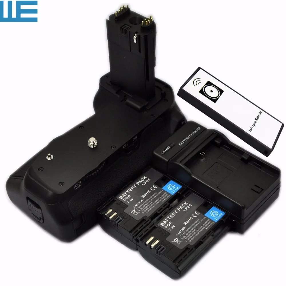 Аккумуляторная ручка BG-E14 + ИК-пульт держатель для LP-E6 батарей батареек AA 2