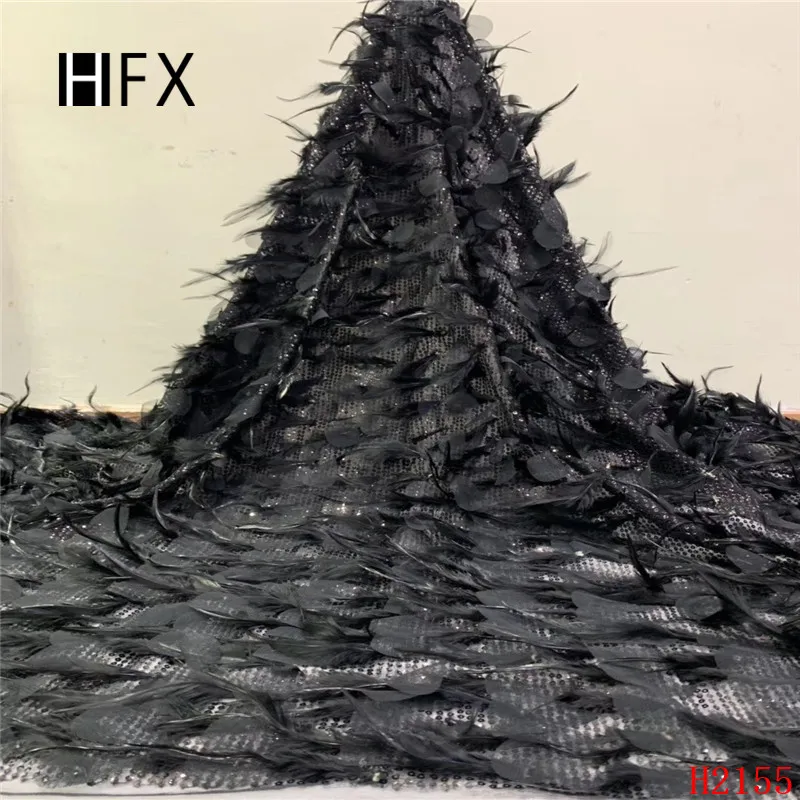 HFX Роскошная африканская кружевная ткань для свадьбы вышитая французскими