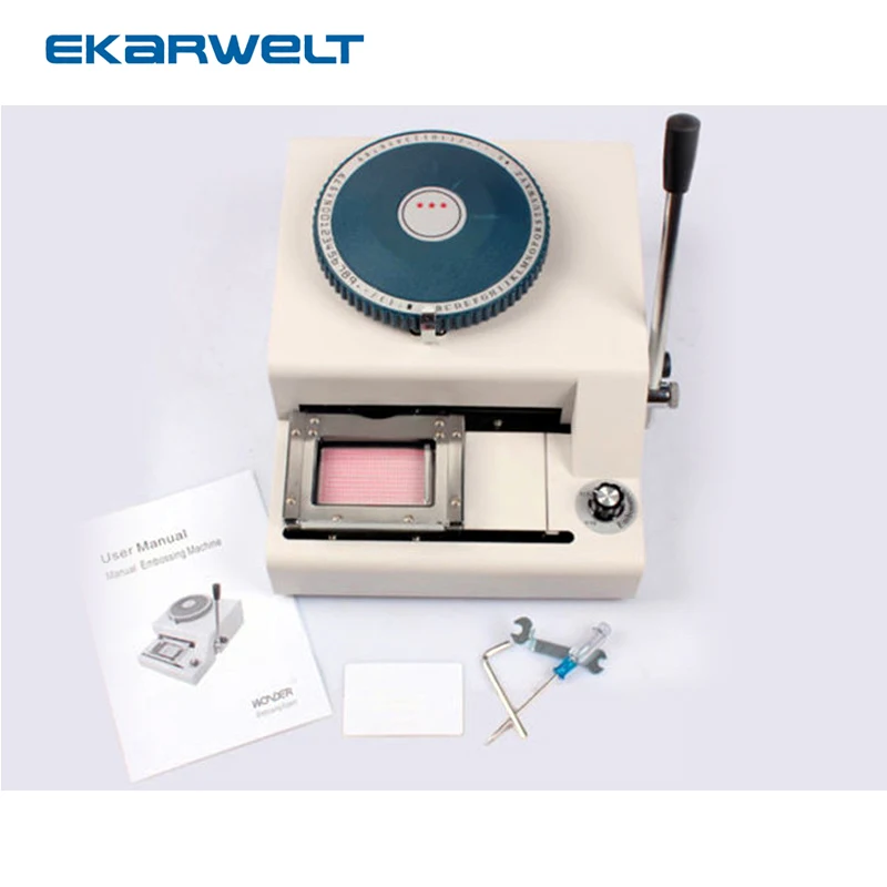 Manual PVC name id card embossing machine JX-70C