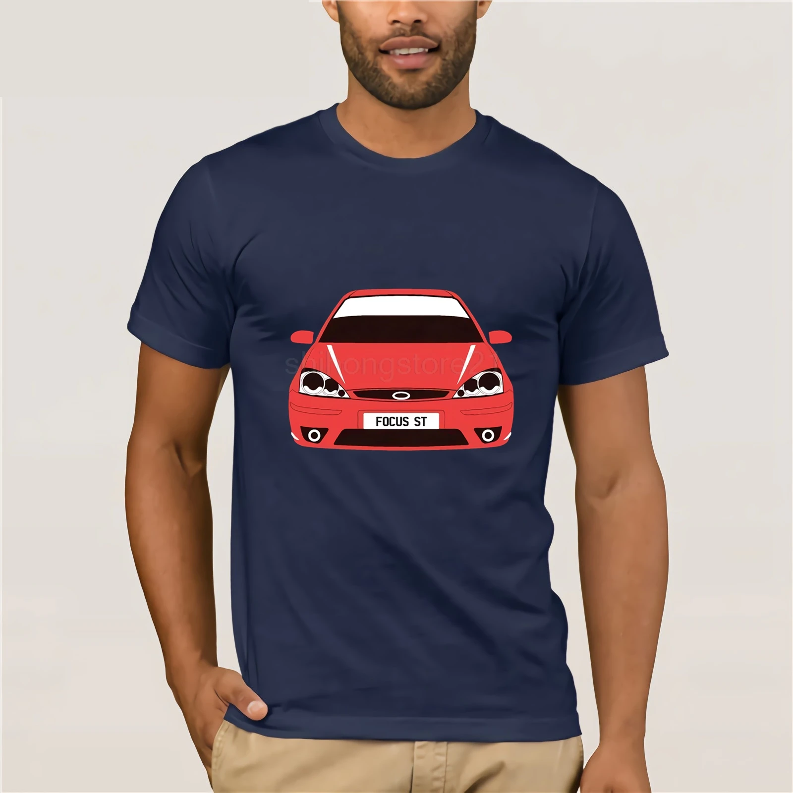 Футболки на заказ FORD FOCUS MK1 ST and RS выбор цвета автомобиля и пластины S XXXL Забавные