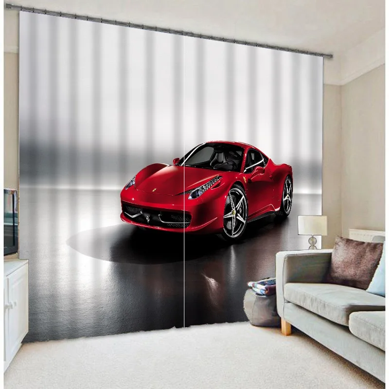 Роскошные автомобили 3D живопись затемненные шторы для офиса постельные