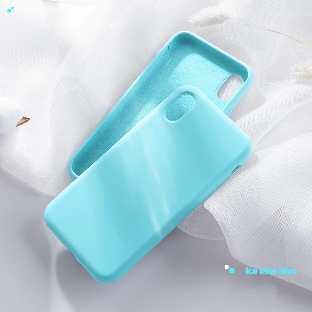 Ice lake blue Чехол для телефона для iPhone 7 чехол силиконовый чехол для iPhone 11 Pro XS Max чехол для iPhone 7 8 6 6S Plus X XR 8plus Coque - Цвет: Ice lake blue