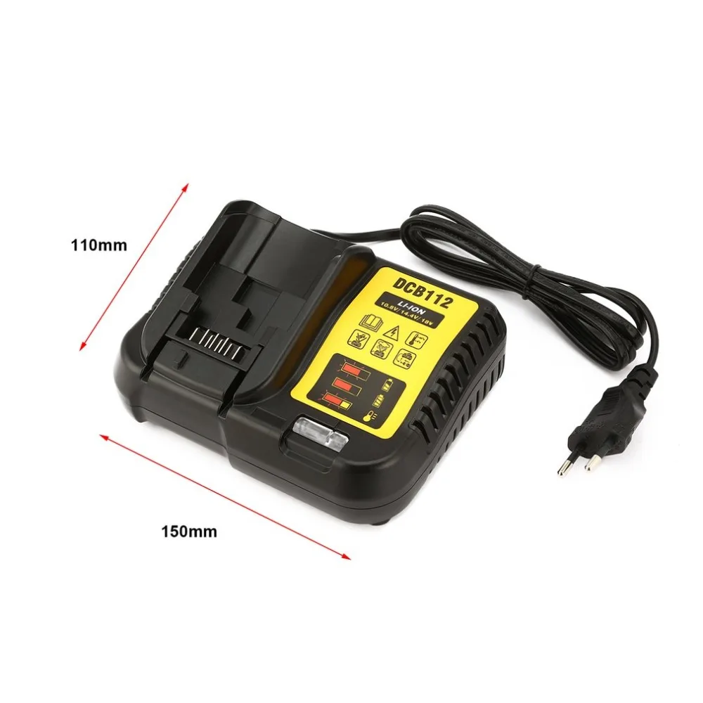 DCB112 Battery Charger Power Tool Fast Suitable for Dewalt 12-20V 2A Li-ion Batteries EU plug | Электроника