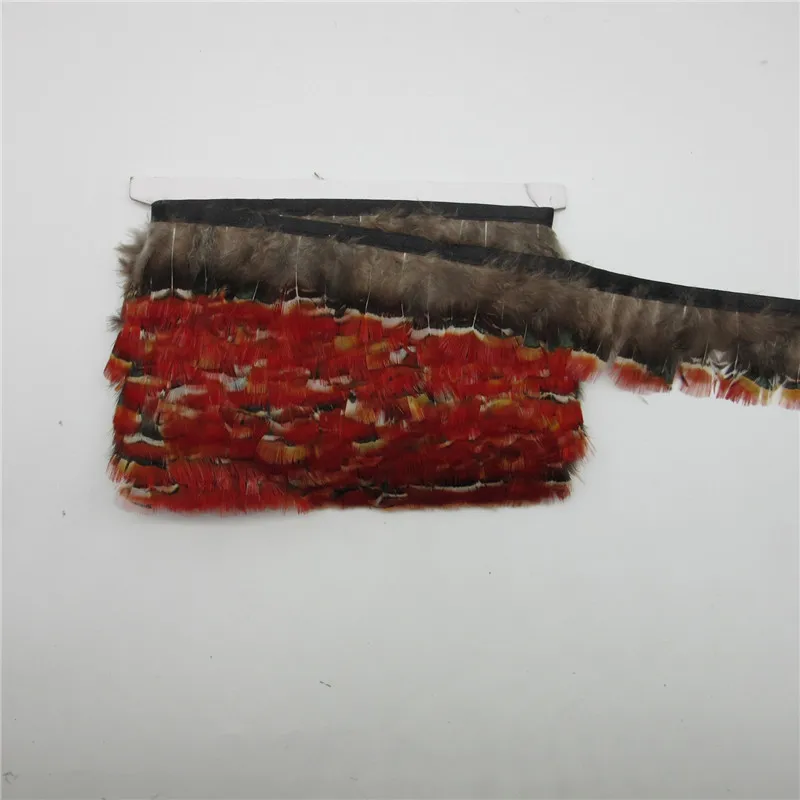 A19-4.8cm YY-tesco, 1 ярд, лента из натурального фазана, перьев, окрашенная в цвет, петух, перо, отделка для свадебного украшения, аксессуары для одежды своими руками - Цвет: A19-4.8cm