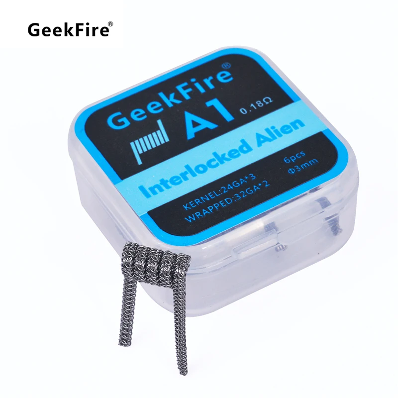6 шт./лот GeekFire A1 Тяжелая пара Предварительно Построенная катушка проволочная