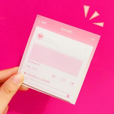 1 Набор блокнотов для заметок Липкие заметки Kawaii красивая девушка бумажный блокнот дневник в стиле Скрапбукинг наклейки канцелярские блокноты для офиса и школы - Цвет: xiannvdongtai