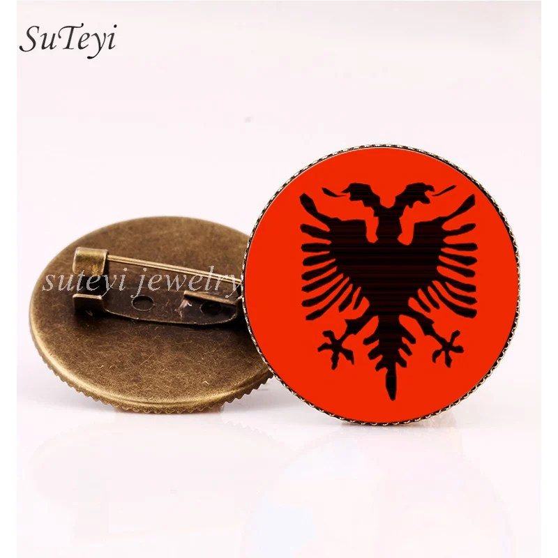 SUTEYI хит продаж Значки для значков в виде брошь булавка флага из стекла и