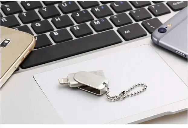 Металлический Спиннинг OTG USB флэш накопитель 64 ГБ 32 16 флеш 2 0 U диск карта памяти