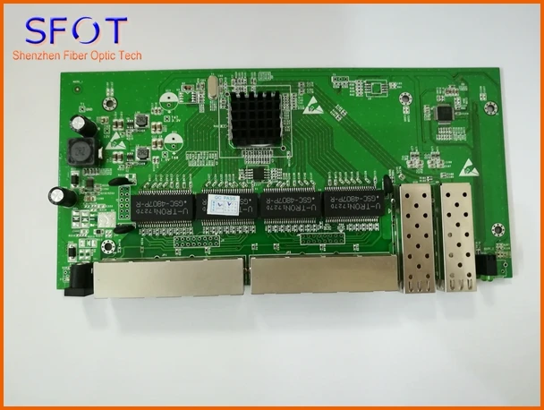 2 порта s SFP + 8 портов RJ45 POE обратная коммутационная плата с управлением через сеть