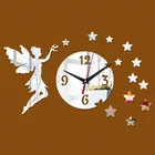 Модные кварцевые настенные часы, акриловые часы с большим ангелом, 2019
