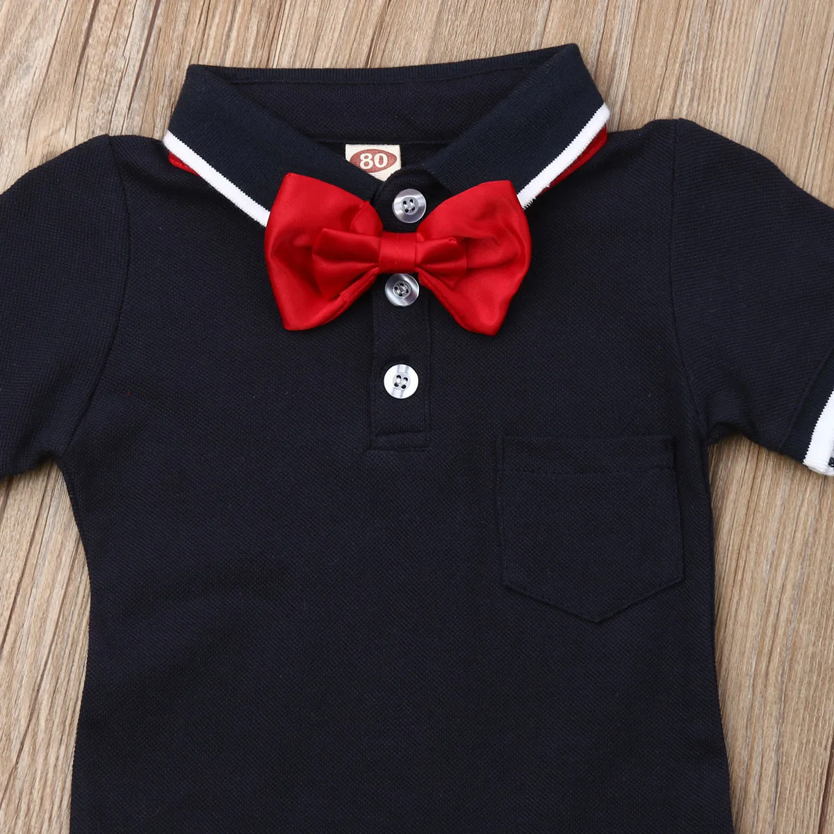 Gentleman Toddler Infant Baby Boys Formal Suit Top Short Sleeve Waistcoat Tie Pants Children's Clothes Suit 9M-5T