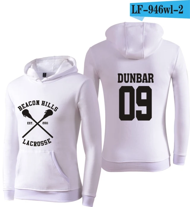 white Подростковый волк Stiles Stilinski 24 толстовки Dunbar McCall moletom толстовка с капюшоном размера плюс harajuku мужская куртка одежда - Цвет: white