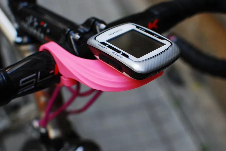 Розовый Велосипедный дорожный велосипед держатель для Garmin Edge 200 500 510 800 810 1000 компьютерный руль gps преобразования сиденья 25,4 мм/31,8 мм - Цвет: Розовый