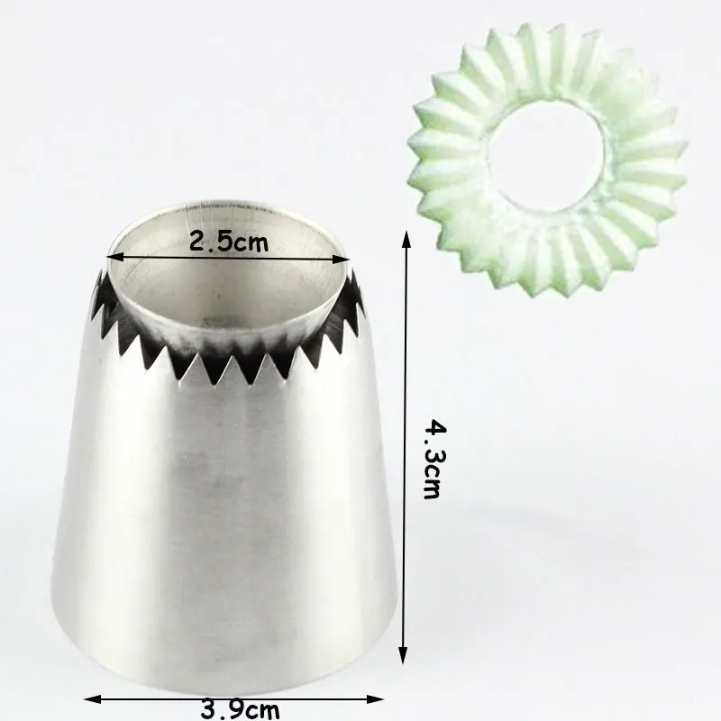 4 шт Большой размер розы из нержавеющей стали глазурь сопла трубопроводы +
