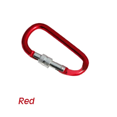 Red 8# D Тип большой алюминиевый сплав Карабин Открытый безопасности повесить пряжки цвет нить брелок оснастка крюк CL281 - Цвет: Red