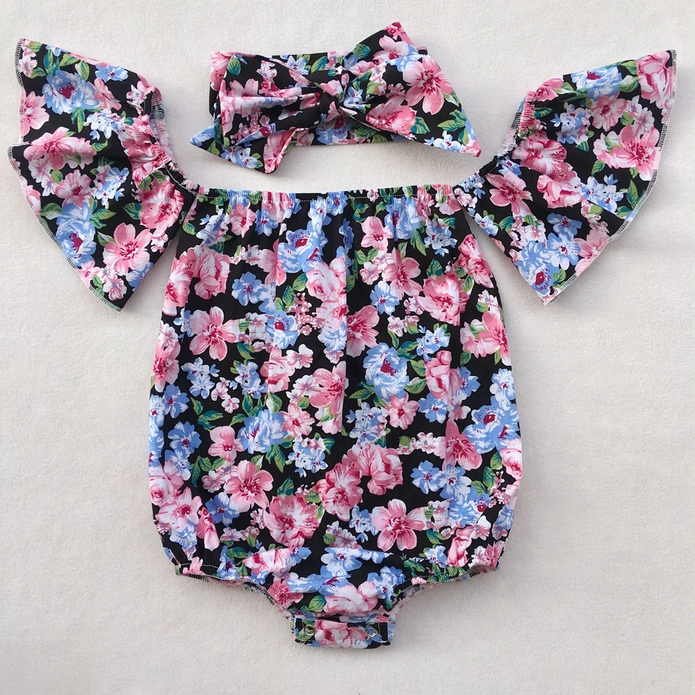 Комбинезон для маленьких девочек в богемном стиле с открытыми плечами