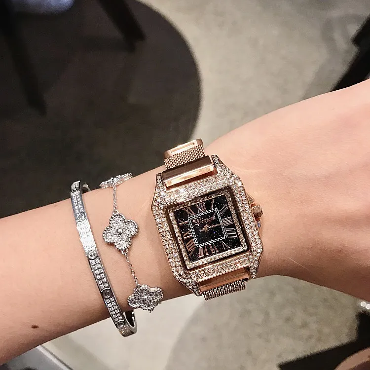 

Luxury Brand Creative Mesh Band Marble Quartz Watch Casual Women Stainless Steel Wristwatches Relogio Feminino Drop Shipping