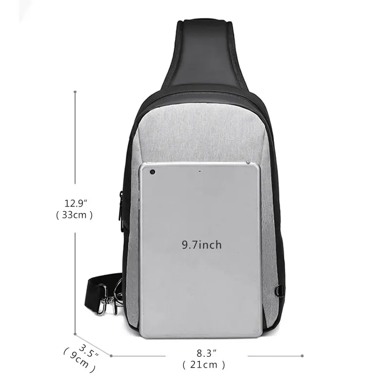 

chest bag multi-function shoulder Messenger bag large capacity chest bag waterproof travel Messenger bag male