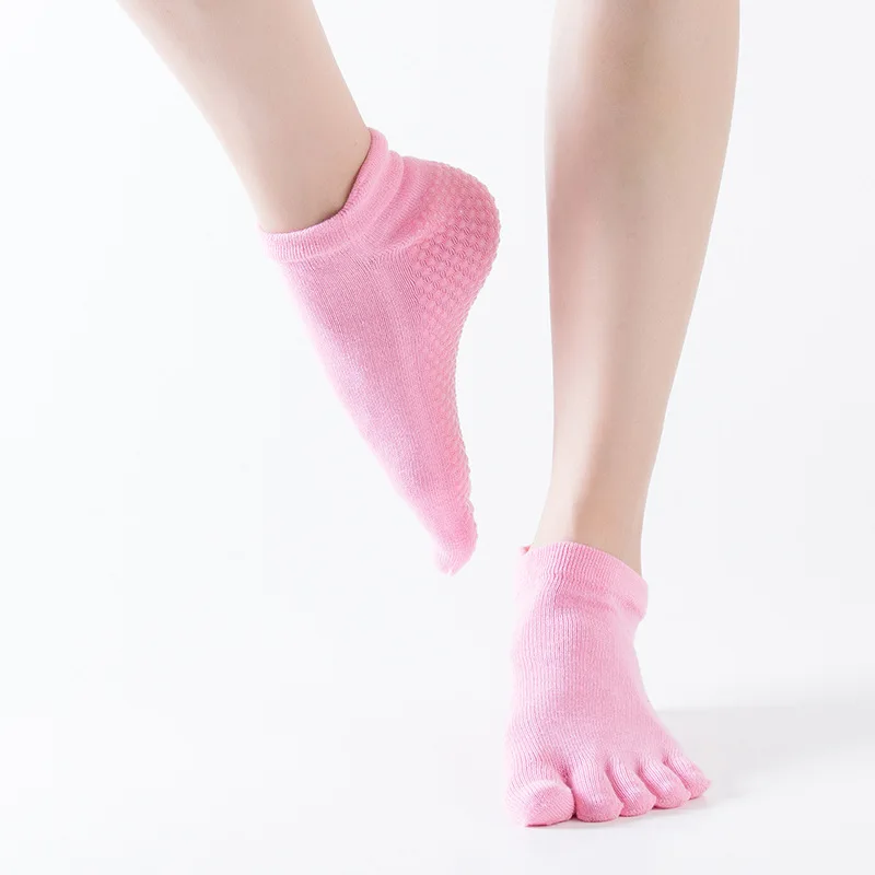 Оптовая продажа профессиональные носки для йоги RUNNING CHICK нескользящие с открытой