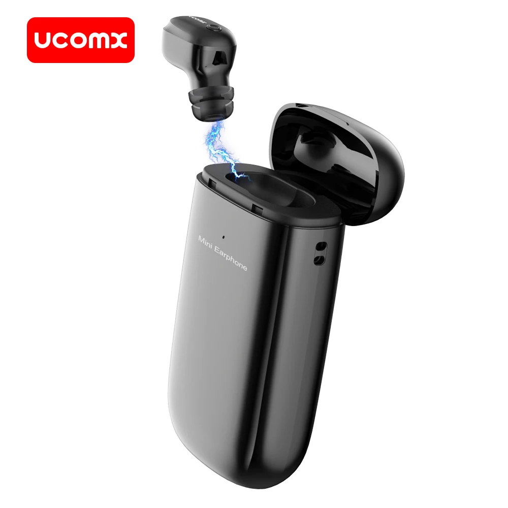 UCOMX Мини Bluetooth наушники беспроводные наушники-вкладыши монитор одиночные Беспроводные наушники с микрофоном Громкая связь наушник для смартфона