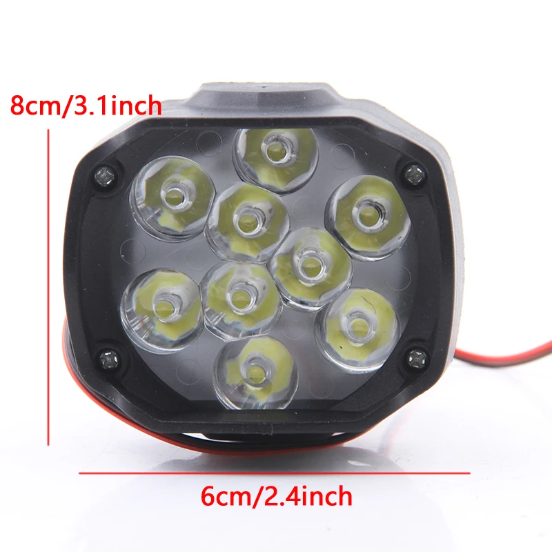 2 шт. светодиодсветильник мотоциклетные фары 9 точечных светильников 6000