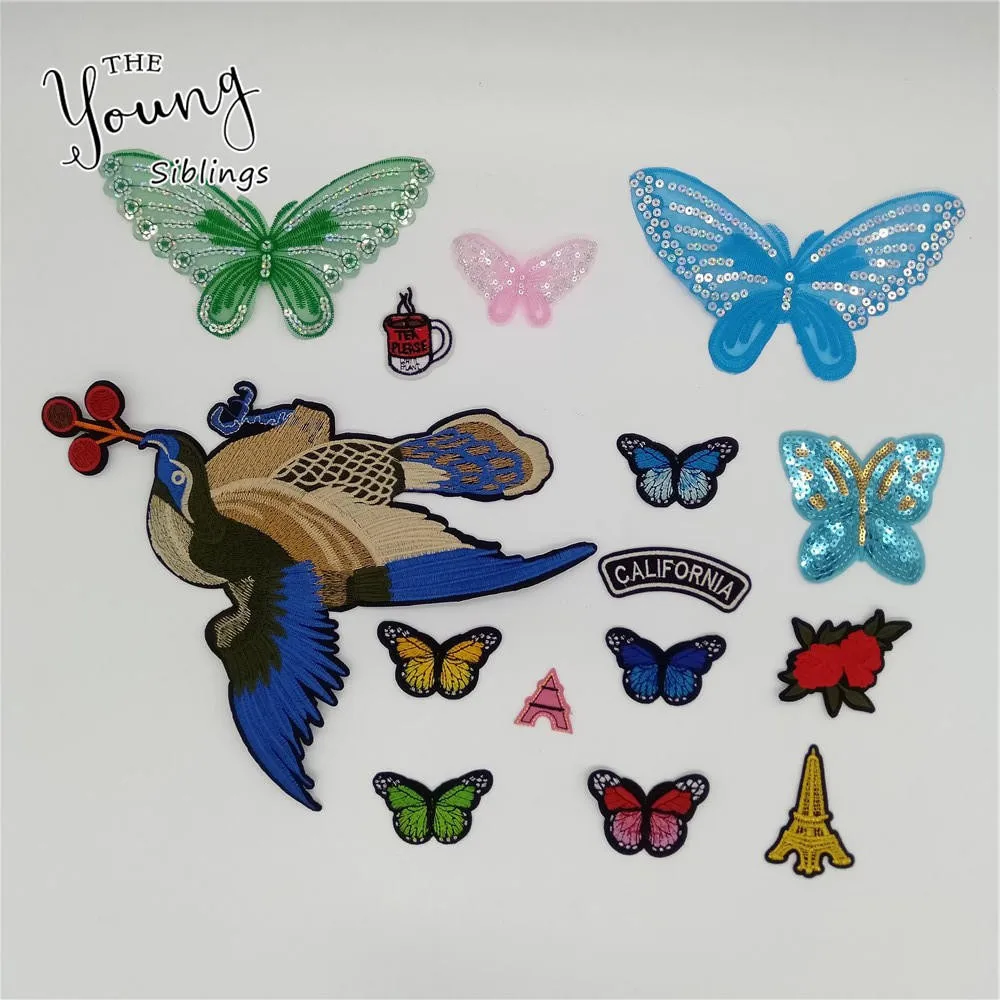 Лидер продаж различные виды наклеивающихся вышитых нашивки с полосками в виде