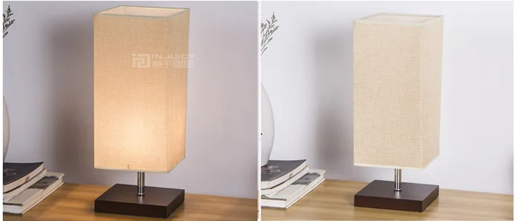 

Nordic Contracted Creative Desk Lamp Wood&Cloth Table Lamp In The Living Room/Bedroom/Study Cafe Bar Bedside Reading Lamp