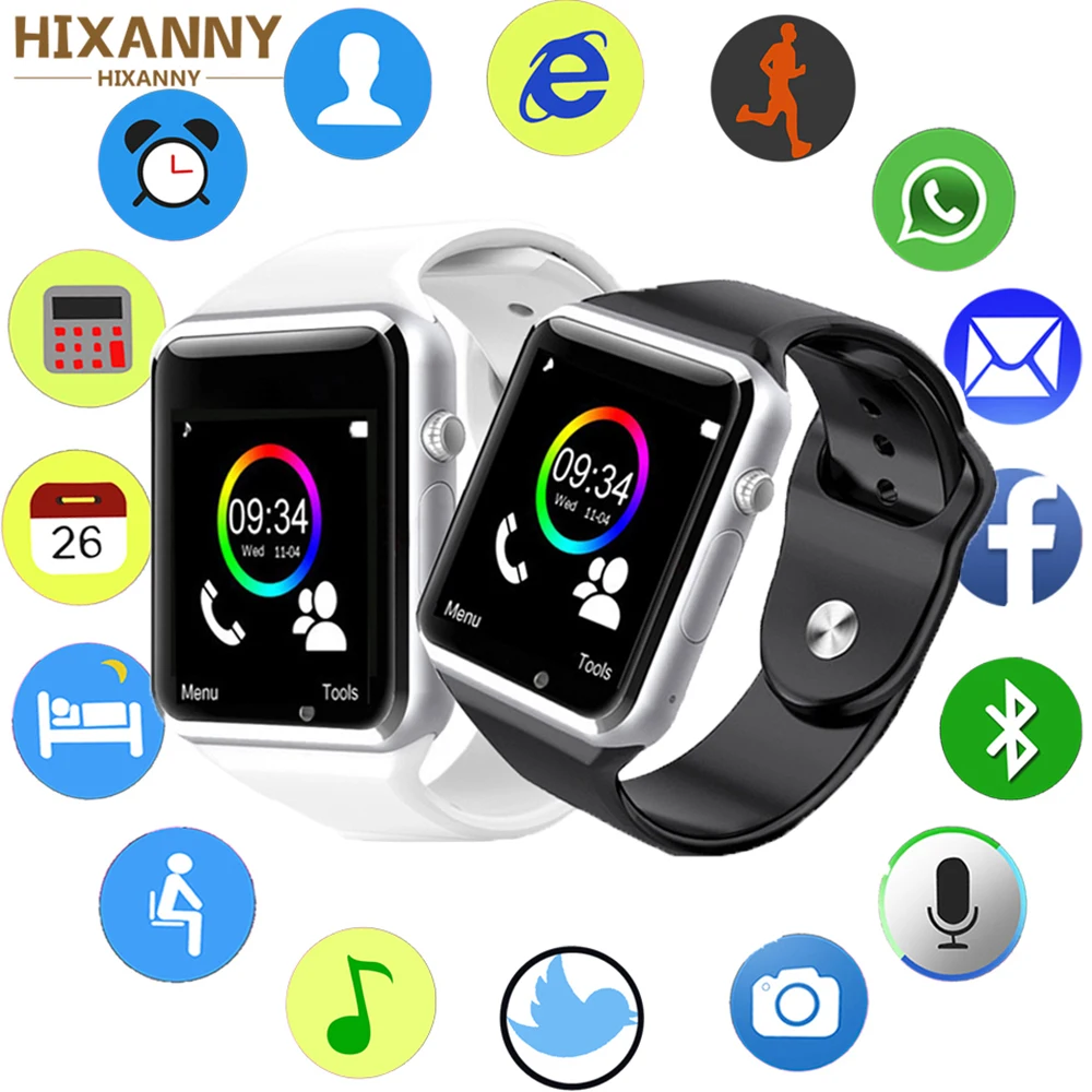 Умные часы с Bluetooth Android умные A1 шагомер синхронизация сообщений камерой SIM TF карта