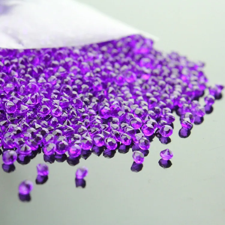 Purple 3 мм 5000 шт. акриловый кристалл бриллиантовой огранки Он украшен круглыми кристаллами драгоценные камни, для Разбрасыватели конфетти для стола, наполнители для ВАЗ, для праздника, на свадьбу - Цвет: Purple