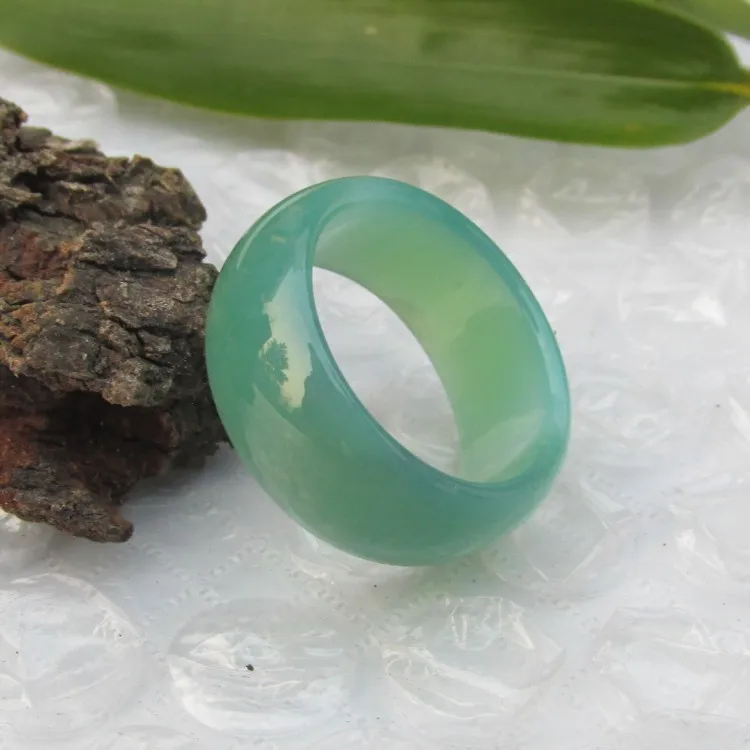18 мм натуральный зеленый агат кольцо на палец нужны мужские и женские модели