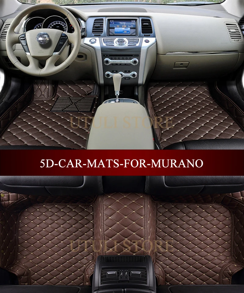 Кожаные Коврики для NISSAN MURANO SUV Cross Cabriolet 3D подходят любых погодных условий коврики