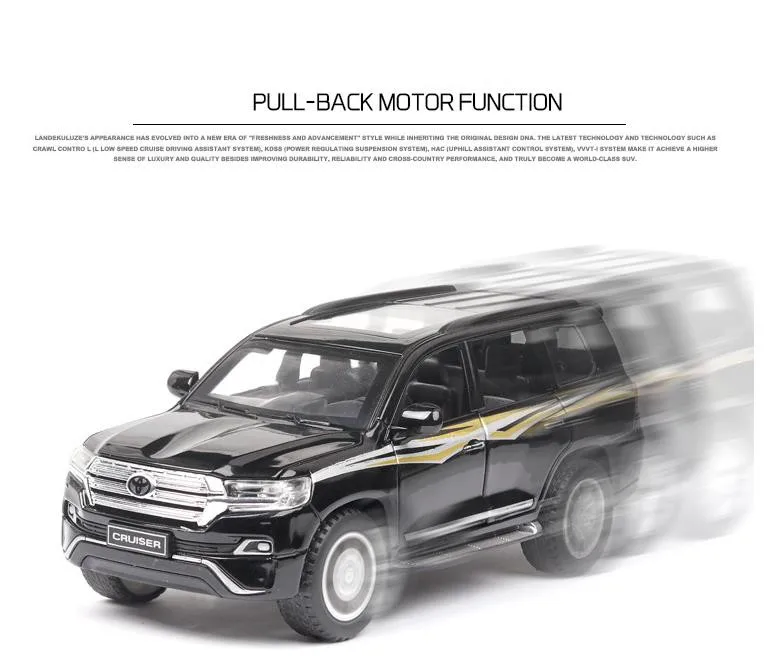 Оптовая продажа 1:32 Land Cruiser 6 открывающихся дверей со звуком светильник модели из