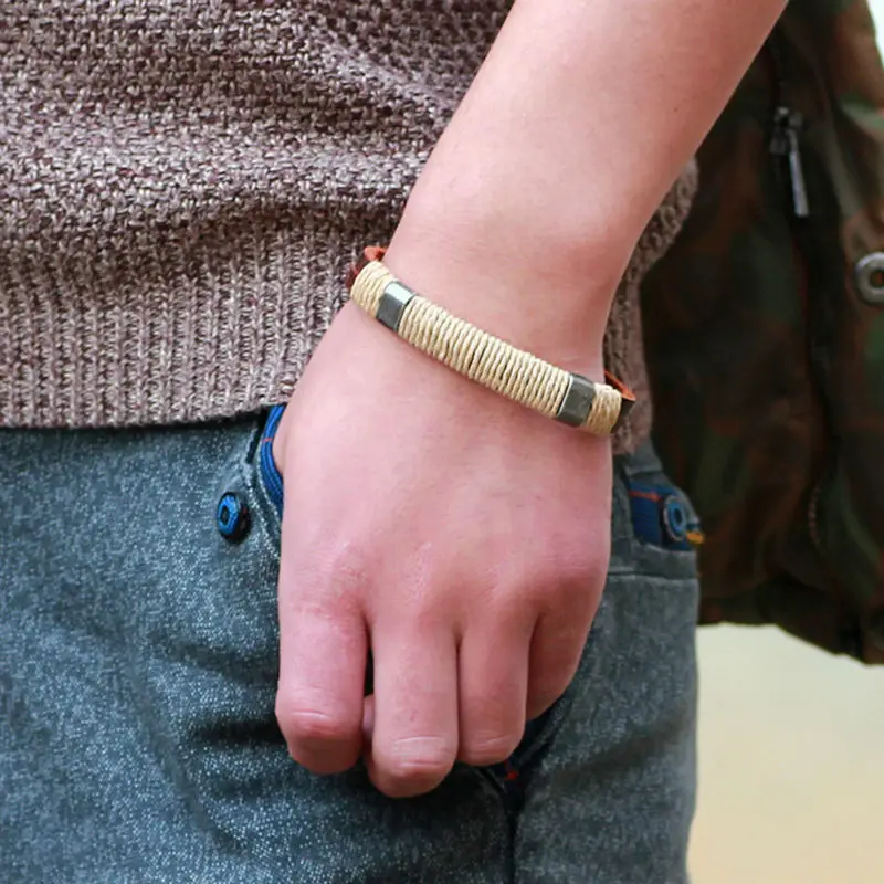 Коричневый кожаный браслет для мужчин ювелирные изделия золотой модные