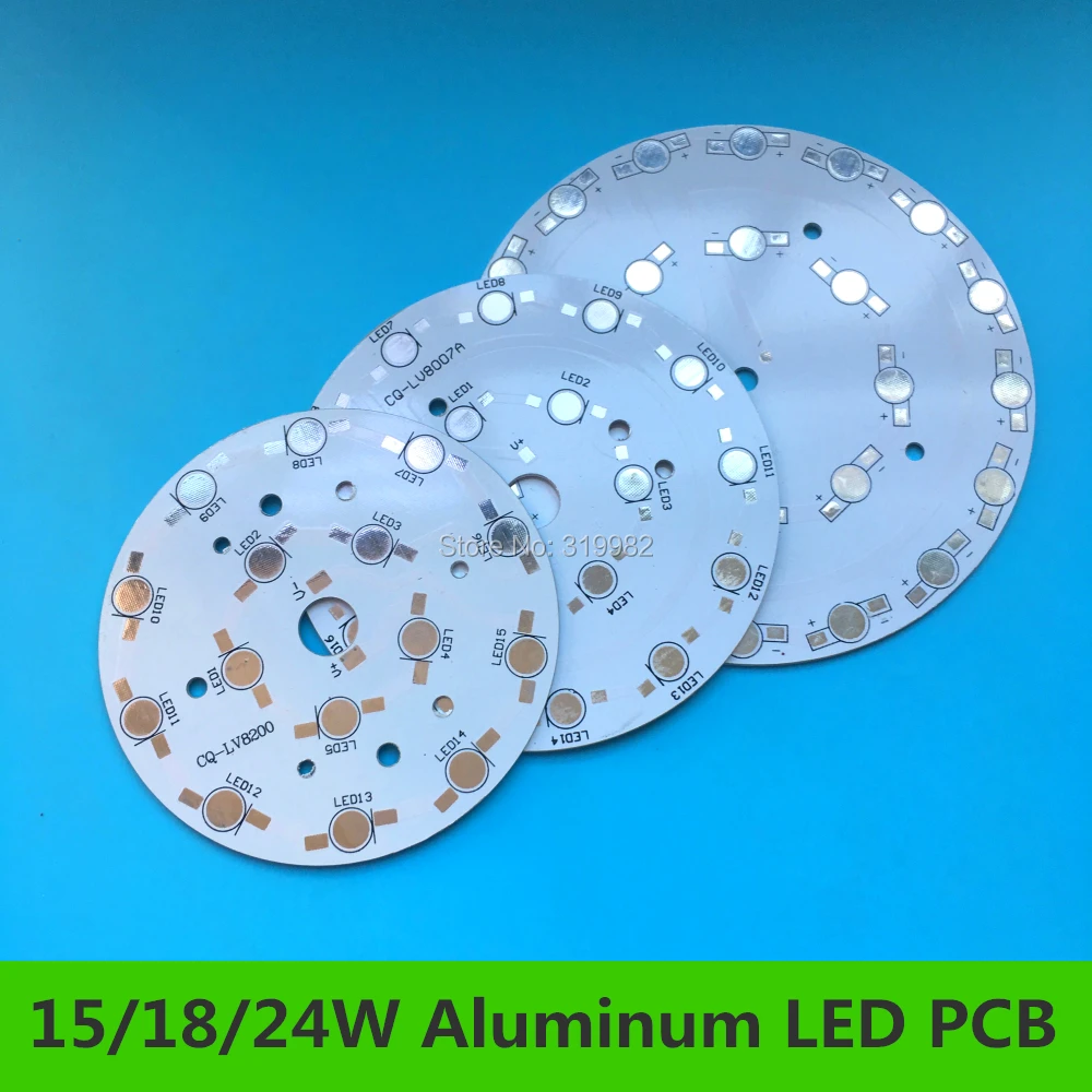 Светодиодная плата PCB высокой мощности 15 Вт 18 24 панель лампы алюминиевый радиатор