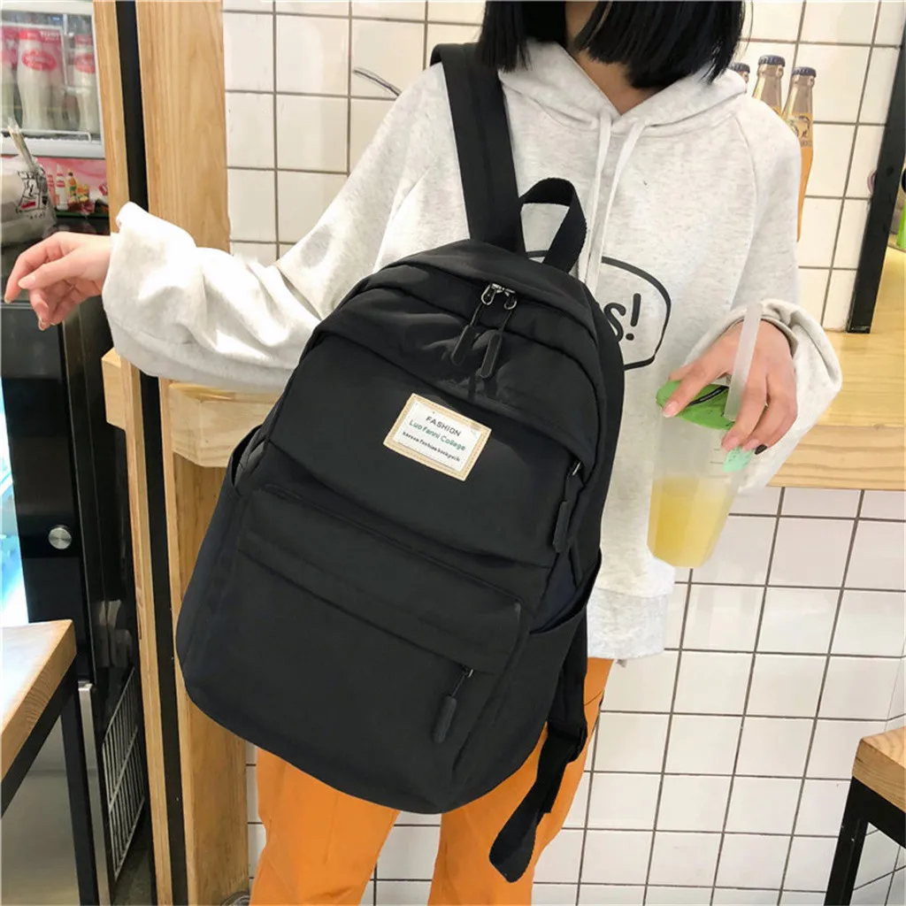 Рюкзак женский школьный вместительный водонепроницаемый нейлоновый